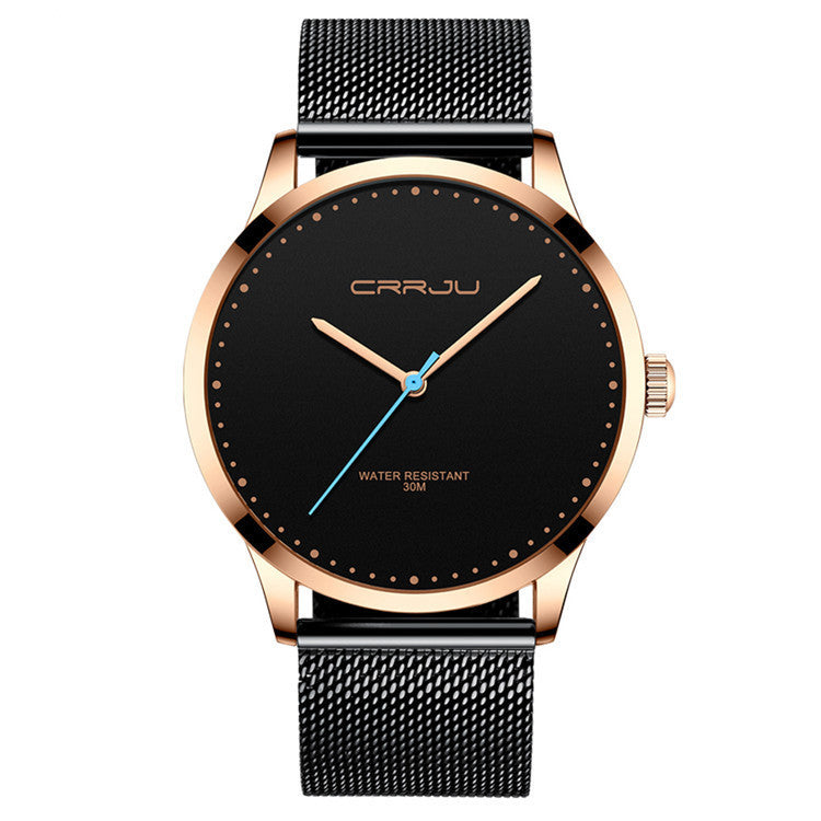 Men's Fashion Stainless Steel Mesh Belt Watch