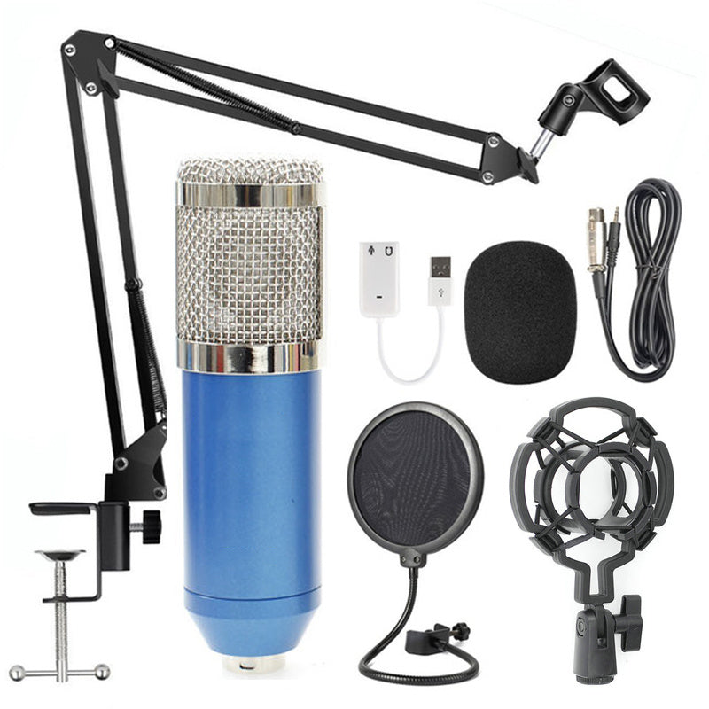 Adjustable Microphone Stand Set with Net Filter – Professional Recording & Streaming