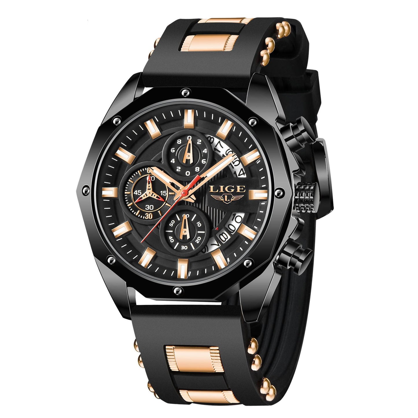 Luxury Men's Quartz Sports Watch – Waterproof Chronograph with Date