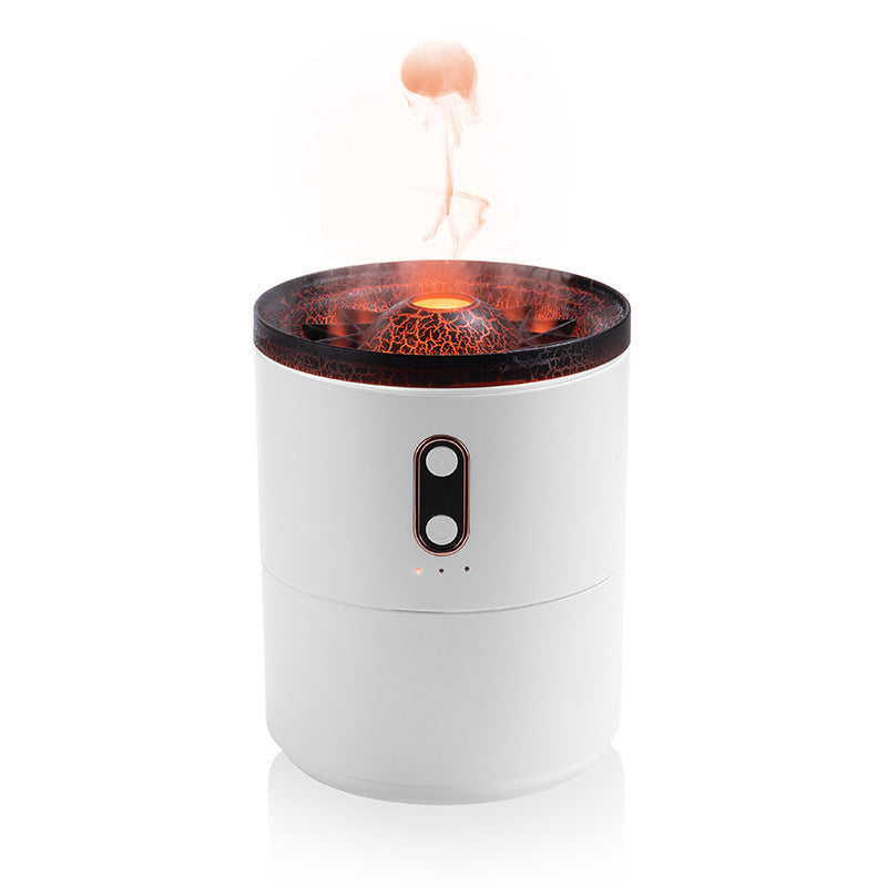 USB Portable Aroma Diffuser & Humidifier with Night Light - Jellyfish Flame Fragrance Lamp