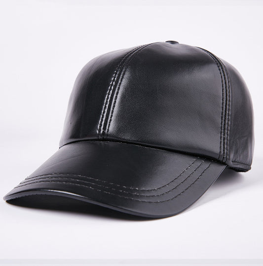 Leather Baseball Cap – Warm Sheepskin for Men & Women