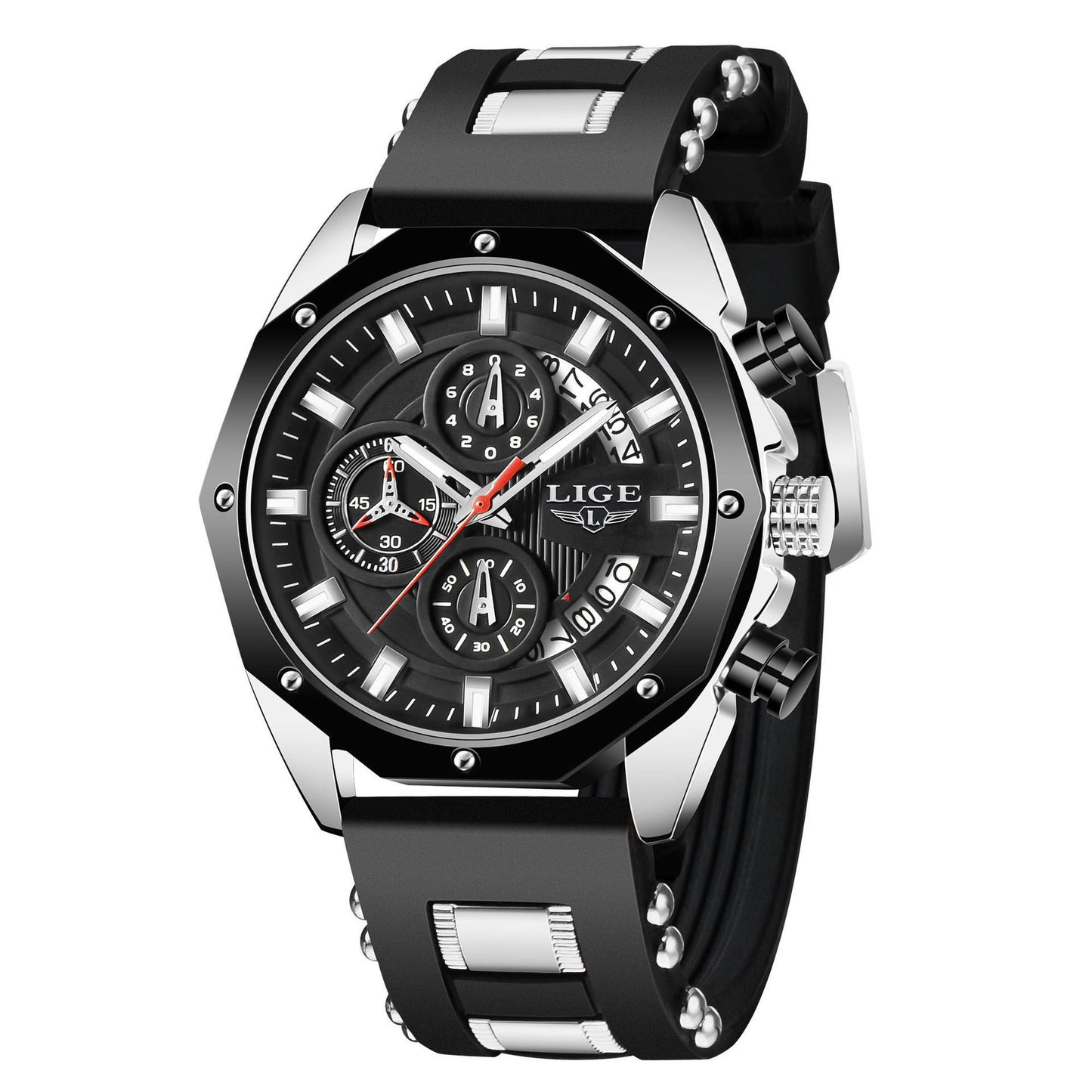 Luxury Men's Quartz Sports Watch – Waterproof Chronograph with Date